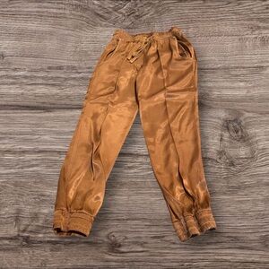 Bella Dahl Satin Track Pants in Copper